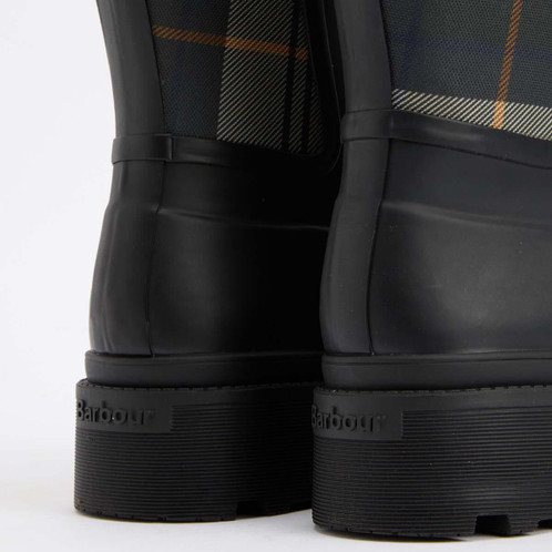 Black/Ancient Tartan Barbour Womens Dena Tall Welly heel