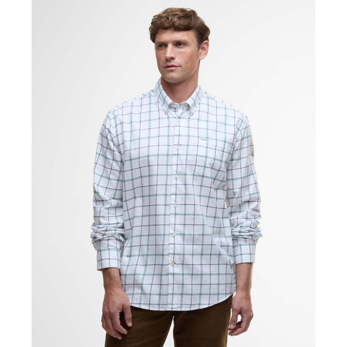 Mallard Green Barbour Mens Deepfell Regular Tattersal Shirt front