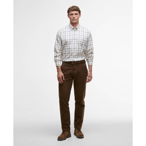 Fired Brick Barbour Mens Deepfell Regular Tattersal Shirt model