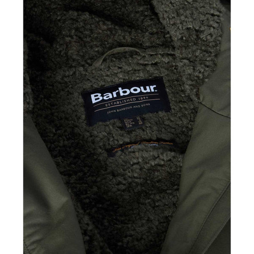 Olive/Ancient Barbour Womens Inola Showerproof Jacket lining