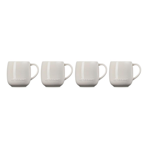 Creme Le Creuset Set of 4 380ml U Mugs Side View