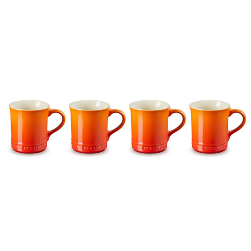 Volcanic Le Creuset Stoneware Set of 4 400ml Seattle Mugs
