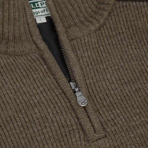 Meadow Green Marl Hoggs Of Fife Mens Hebrides II 1/4 Zip Windproof Pullover Zip