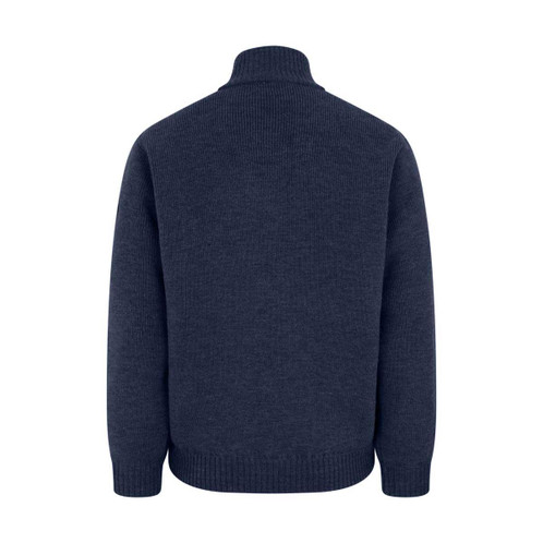 Storm Blue Marl Hoggs Of Fife Mens Hebrides II 1/4 Zip Windproof Pullover Back