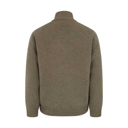 Meadow Green Marl Hoggs Of Fife Mens Hebrides II 1/4 Zip Windproof Pullover Back