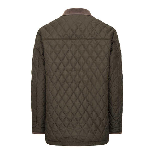 Forest Green Hoggs Of Fife Mens Lochore Quilted Jacket Back