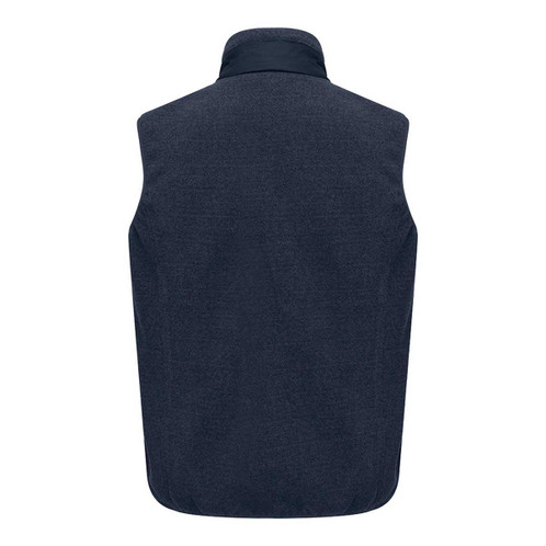 Midnight Navy Marl Hoggs Of Fife Mens Melville Hybrid Gilet Back
