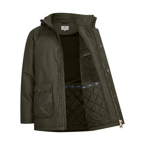 Fern Green Hoggs Of Fife Mens Walker Long Coat Open