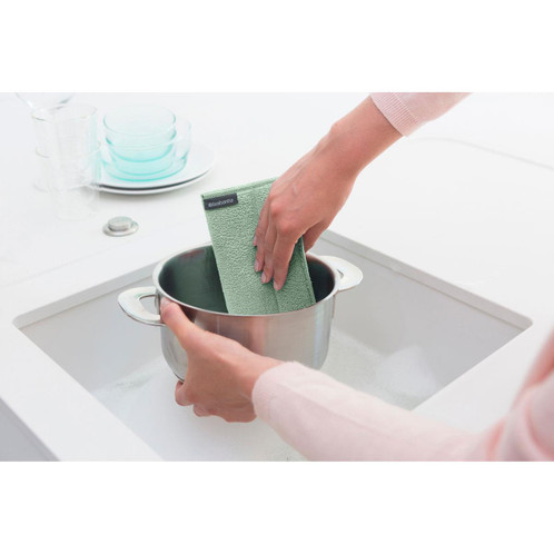 Brabantia SinkSide Microfibre Cleaning Pads Set of 3 In Use