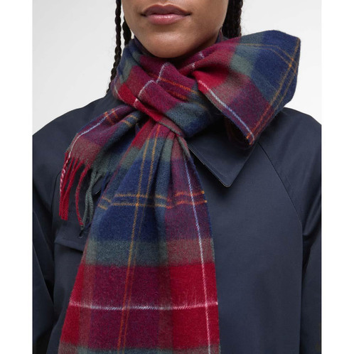 Winterberry Tartan Barbour Unisex Tartan Scarf Model Shot