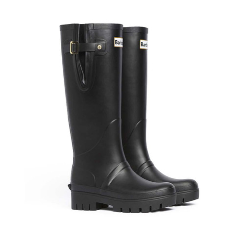 Black Barbour Womens Leighton Tall Welly