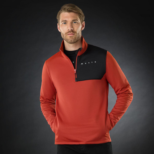 Rust Musto Mens EVO Thermal Lite Tech Fleece Front