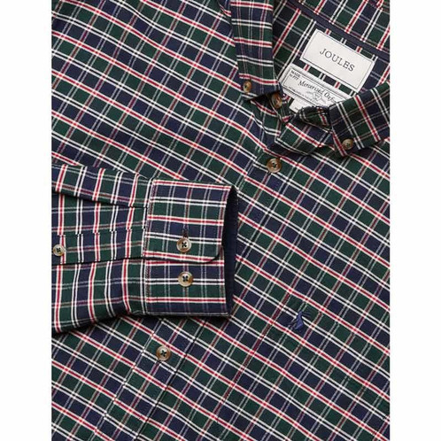 Green Joules Mens Oxford Check Shirt Detail