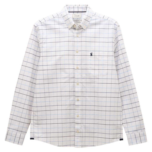 White/Blue Check  Joules Mens Oxford Check Shirt