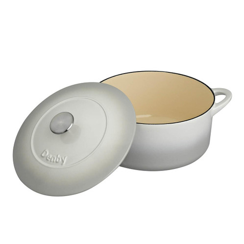 Denby Natural Canvas Cast Iron Round Casserole Dish Open