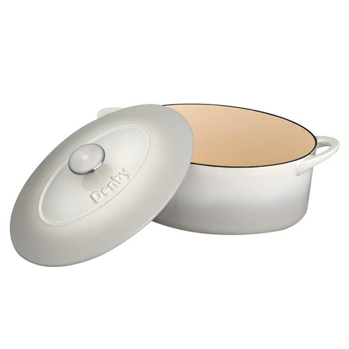 Denby Natural Canvas 28cm Iron Oval Casserole Dish Open