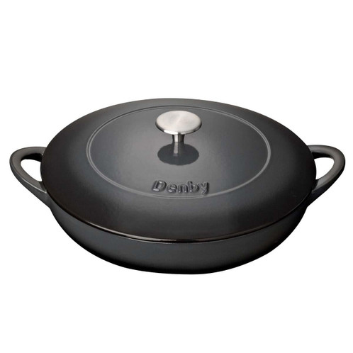 Denby Halo 30cm Cast Iron Shallow Casserole Dish