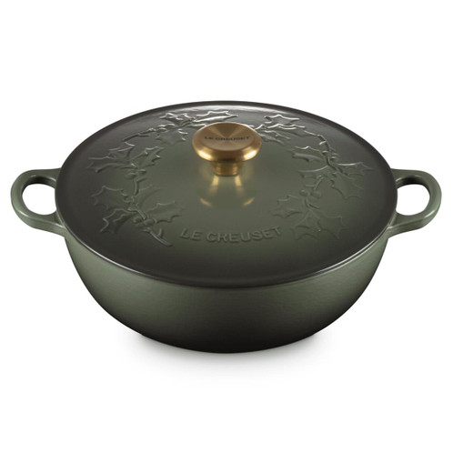 Thyme Le Creuset Classic Cast Iron Holly Soup Pot 26cm