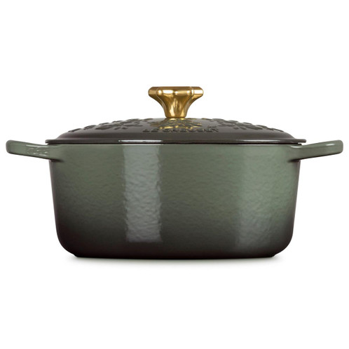 Thyme Le Creuset Signature Cast Iron Noel Round Casserole 24cm Side View