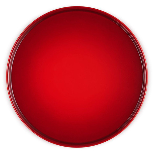 Cerise Le Creuset Stoneware Footed Cake Stand Top View