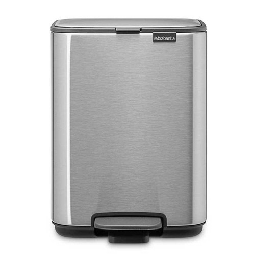 Matt Steel Fingerprint Proof Brabantia Bo Pedal Bin 4 Litre