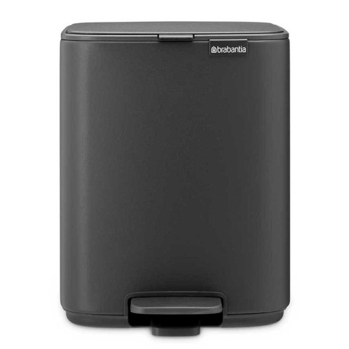 Mineral Infinite Grey Brabantia Bo Pedal Bin 7 Litre