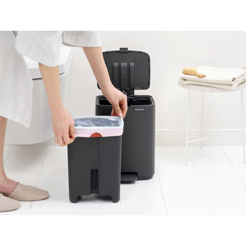Mineral Infinite Grey Brabantia Bo Pedal Bin 7 Litre Lifestyle