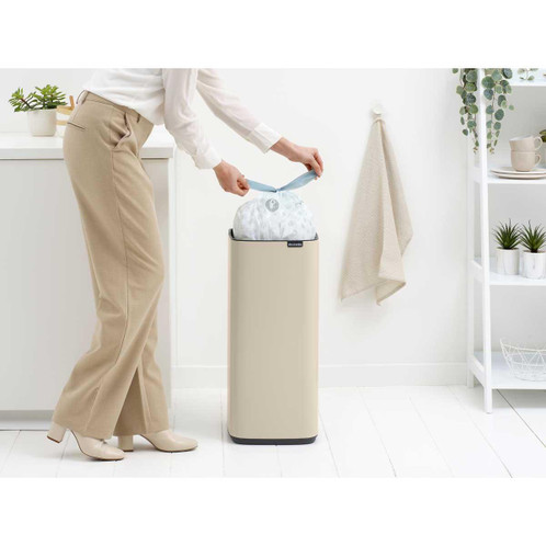 Soft Beige Brabantia Bo Touch Bin 30 Litre Lifestyle