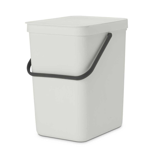 Light Grey Brabantia Sort & Go Waste Bin 25 Litre