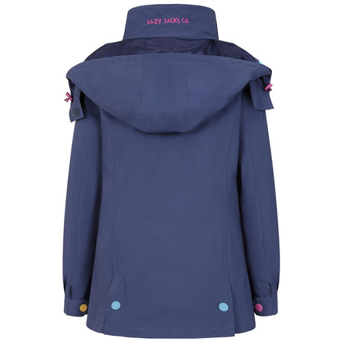 Twilight Lazy Jacks Womens LJ152 3-in-1 Waterproof Jacket Back With Hood