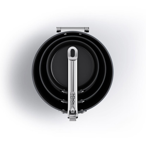 Joseph Joseph Space Folding Handle Ceramic Non-stick 3-piece Saucepan Set Nested