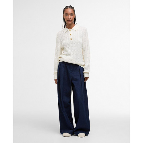 Cloud Barbour Womens Evie Knitted Jumper On Model