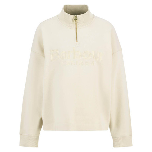 Oat Barbour Womens Sara Half Zip Sweatshirt