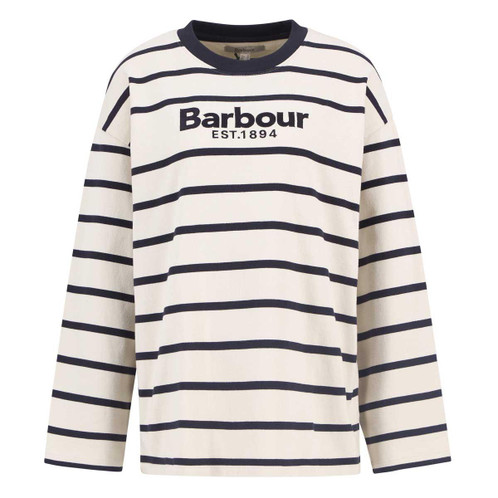 Ecru/Dark Navy Stripe Barbour Womens Maeve Top