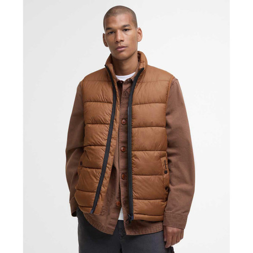 Umber Barbour Mens Offshore Quilted Gilet Front