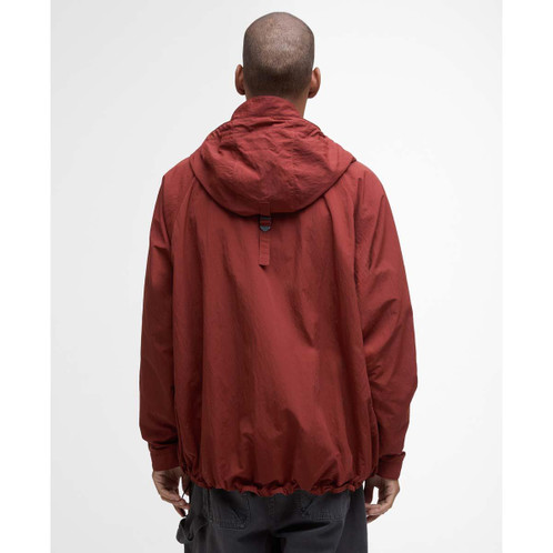 Fried Brick Barbour Mens Rig Showerproof Jacket Back