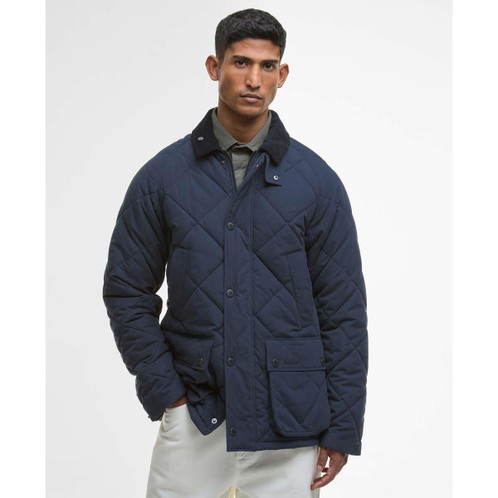 Navy Barbour Mens Modern Bedale Quilted Jacket Front