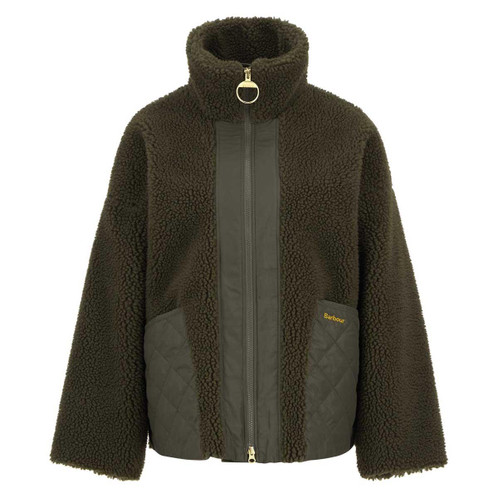 Olive Barbour Womens Brawby Fleece Jacket
