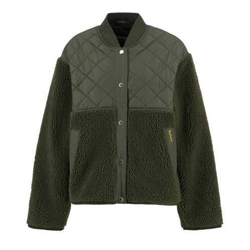 Olive Barbour Womens Weatherby Fleece Jacket