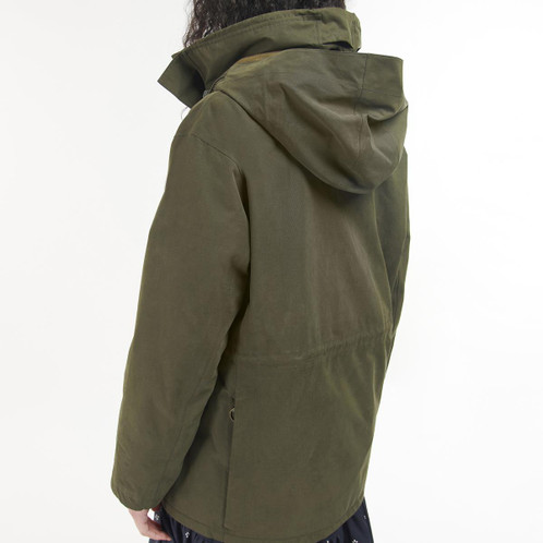 Olive Barbour Womens Beaconsfield Jacket Back