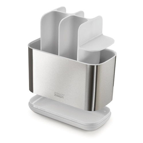 Joseph Joseph 2-piece Stainless Steel Bathroom Sink Set Toothbrush Caddy taken apart