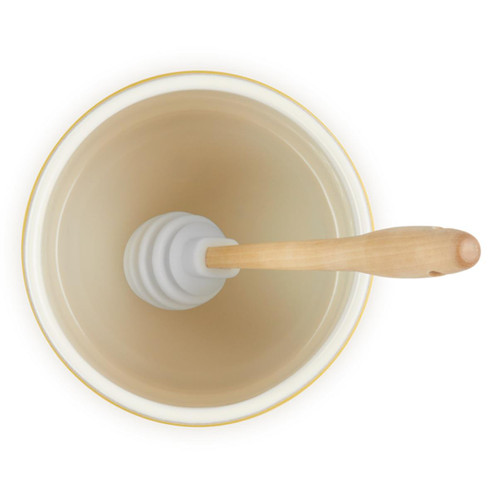 Le Creuset Stoneware Boston Honey Pot With Dipper Inside