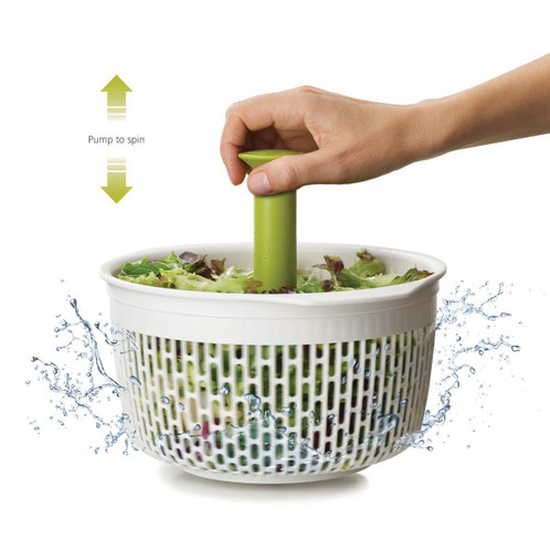 Joseph Joseph Spindola In-Sink Salad Spinning Colander Pump Action