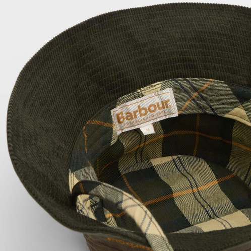 inside Barbour Womens Brackley Wax Bucket Hat