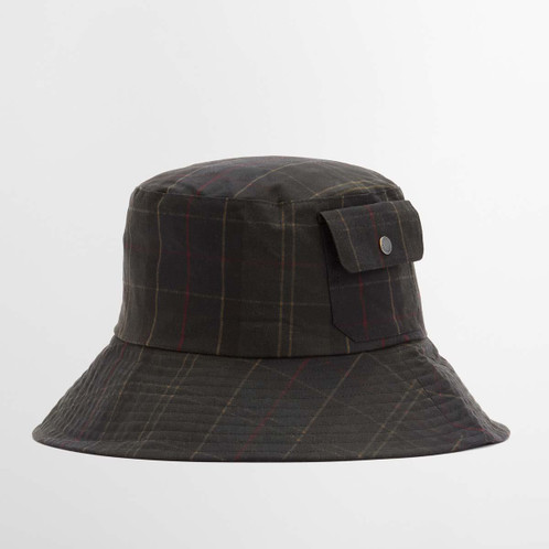 back Barbour Womens Scarlet Tartan Bucket Hat