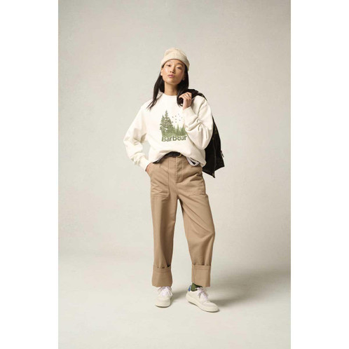 Barbour Women's Meryl Beanie oat lifestyle 