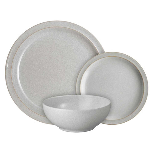 Denby Dove Grey 12 Piece Tableware Set