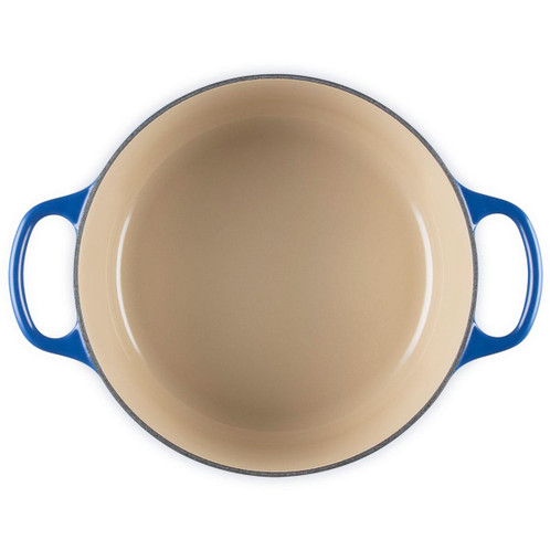 Le Creuset Signature Cast Iron Round Casserole 24cm Lapis Interior