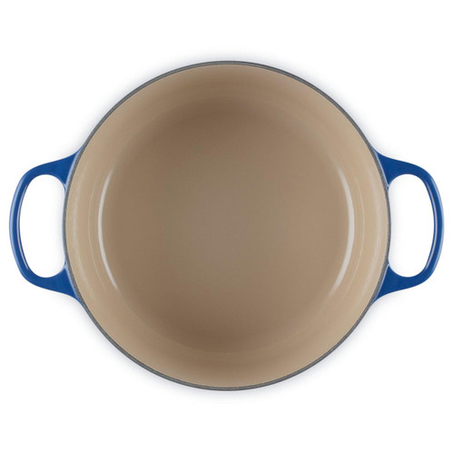 Le Creuset Signature Cast Iron Round Casserole 26cm Lapis Interior