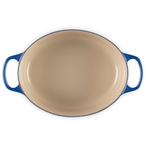 Le Creuset Signature Cast Iron Oval Casserole 29cm Lapis Interior